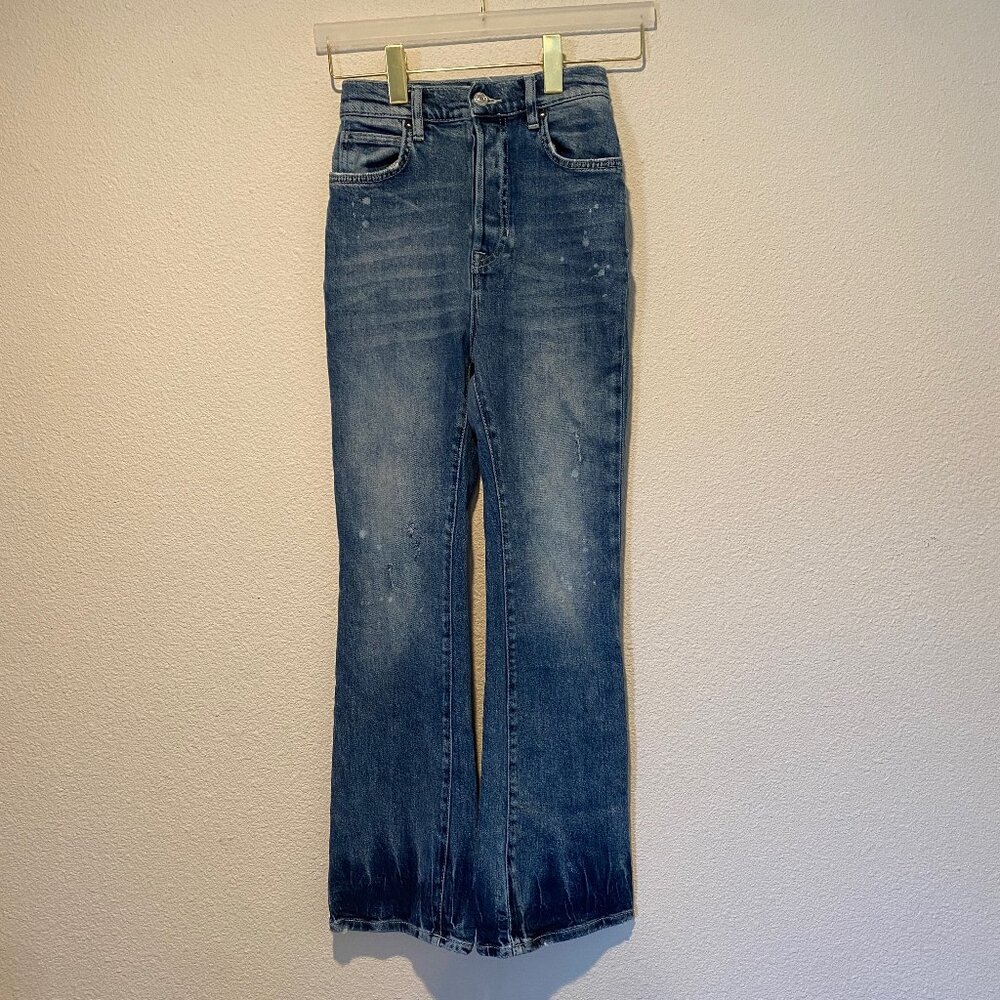 We The Free Bootcut Jeans Size 25 Distressed Denim High Rise